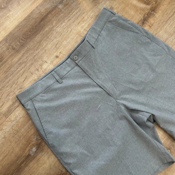 Men's 40" Gray Flat Front Stretch Golf Outdoor Casual Pockets Quick Dry Shorts - Picture 3 of 4